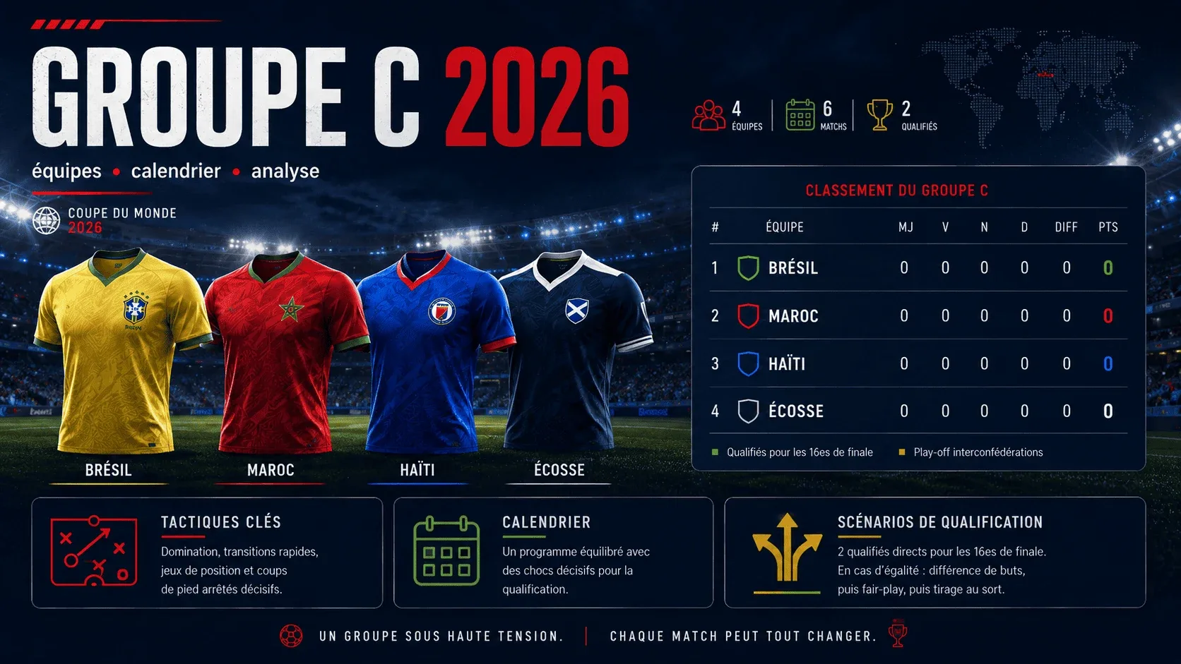 Groupe C de la Coupe du monde de football 2026 : analyse complète des équipes