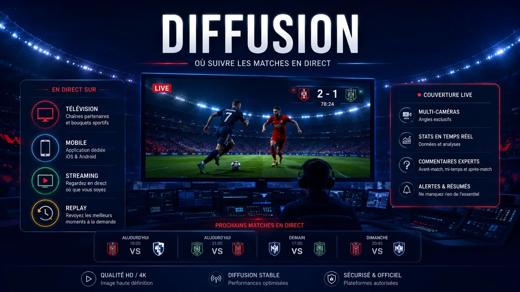 Diffusion Coupe du monde 2026 : où suivre les matches en direct