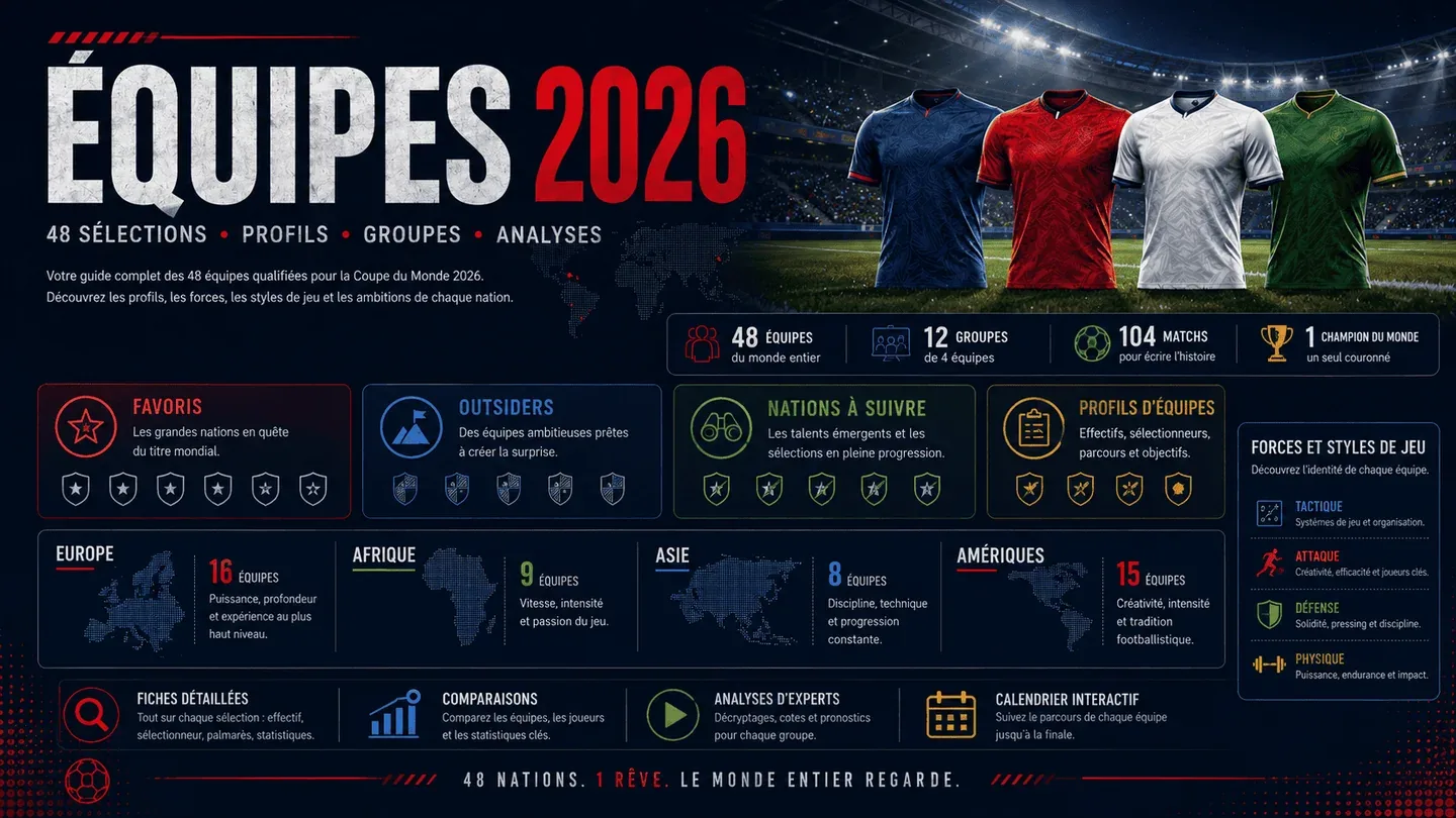 Analyse des équipes et profils sportifs 2026
