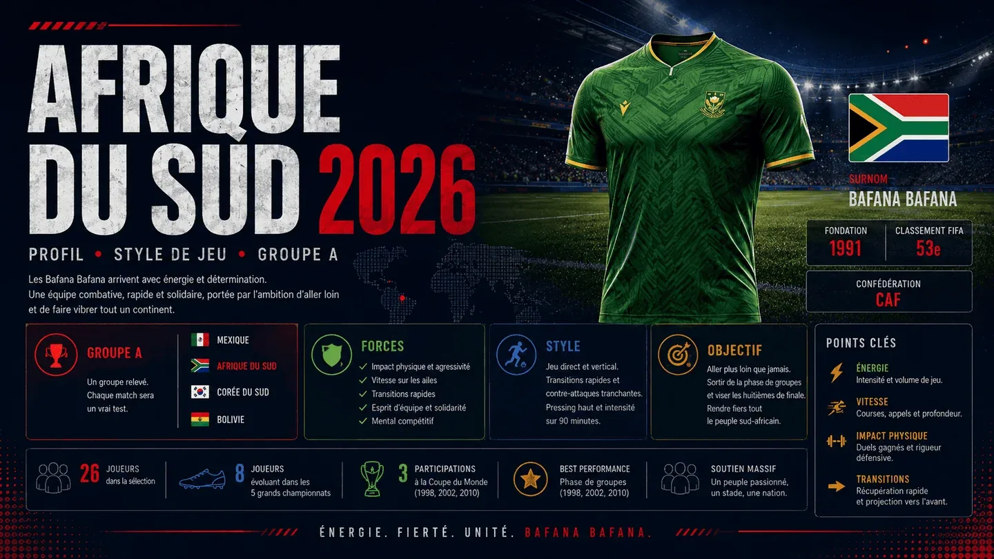 Afrique du Sud et préparation pour la Coupe du monde 2026