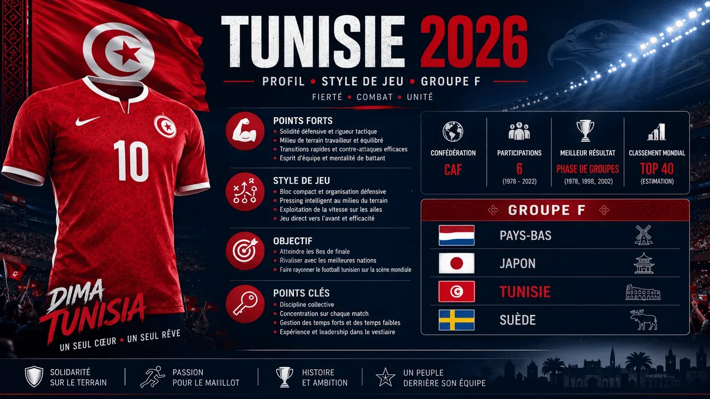 Tunisie et préparation pour la Coupe du monde 2026